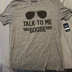 Lucky Brand Gray 'Talk to Me Goose' Tee Medium
